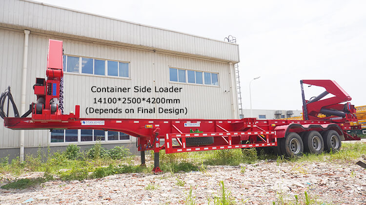 40 Ft Container Side Loader Trailer with Crane for Sale in Dominica